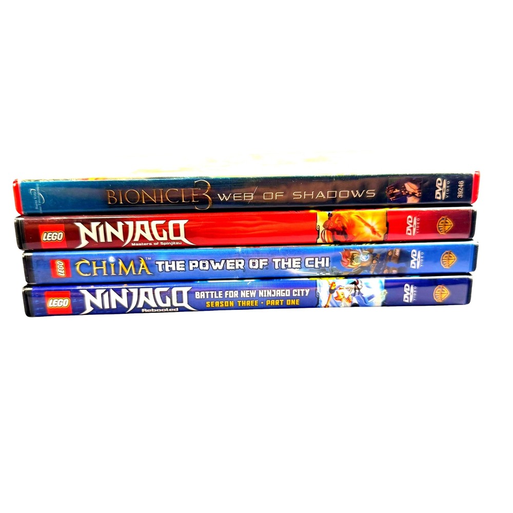 LEGO DVD Lot Ninjago Masters of Spinjitzu Rebooted Chima Bionicle 3 Movie Set